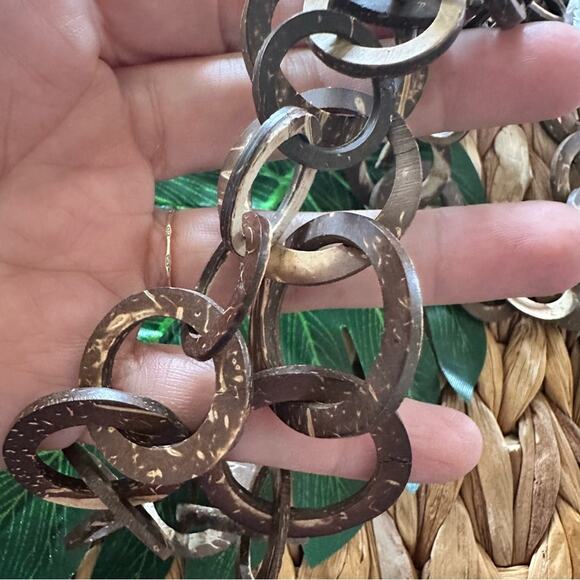 BOGO FREE Coconut shell circle boho necklace - Picture 3 of 5